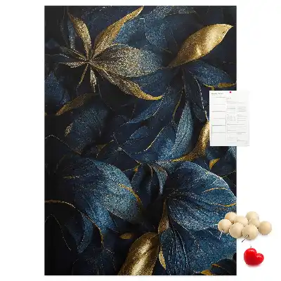 Prikbord van kurk Donker bloemenmotief