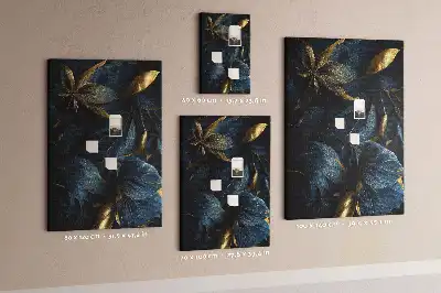 Prikbord van kurk Donker bloemenmotief