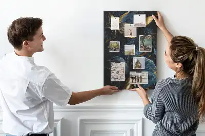 Prikbord van kurk Donker bloemenmotief
