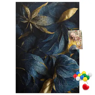 Prikbord van kurk Donker bloemenmotief