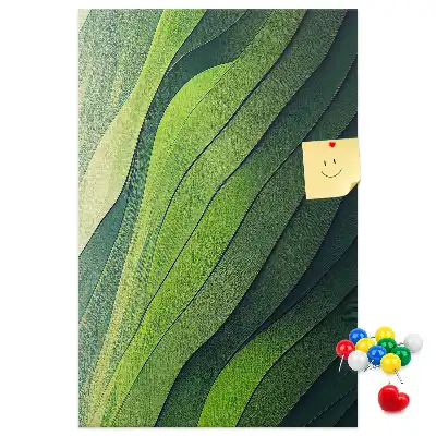 Kurken prikbord met natuurlijke landschapslijnen