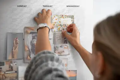 Prikbord van kurk Weekplanner