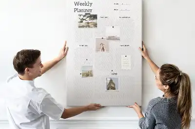 Prikbord van kurk Weekplanner