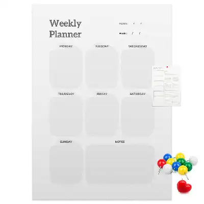 Prikbord van kurk Weekplanner