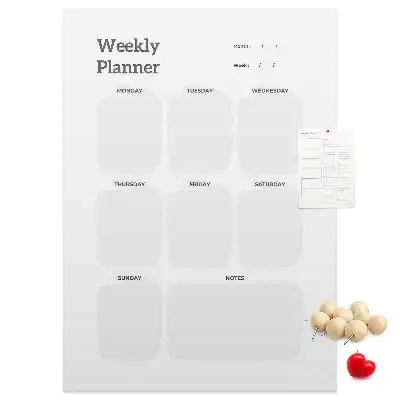 Prikbord van kurk Weekplanner