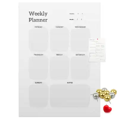Prikbord van kurk Weekplanner