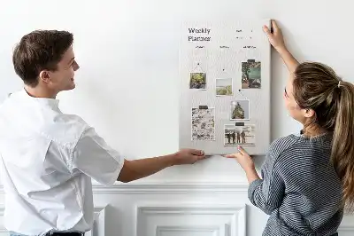 Prikbord van kurk Weekplanner