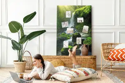 Prikbord van kurk Rotswaterval