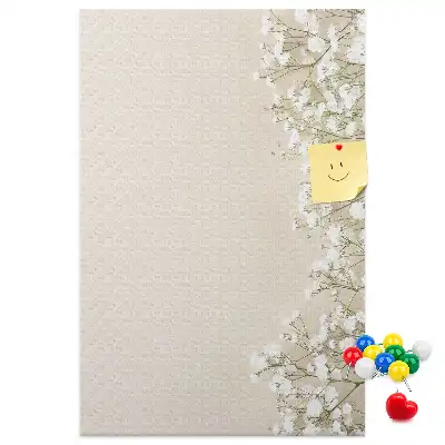 Prikbord met subtiele bloemenprint
