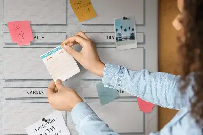 Prikbord van kurk Gezondheidsplanner
