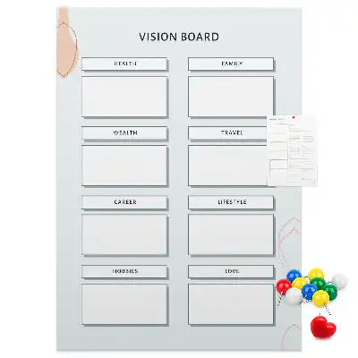 Prikbord van kurk Gezondheidsplanner