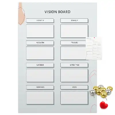 Prikbord van kurk Gezondheidsplanner
