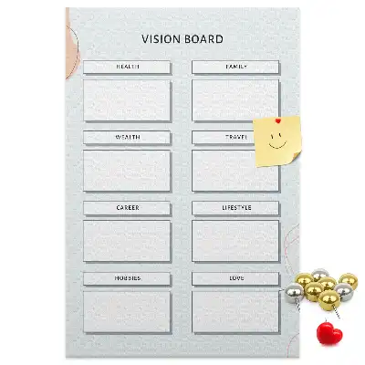 Prikbord van kurk Gezondheidsplanner