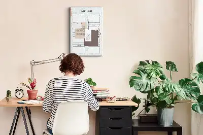 Prikbord van kurk Gezondheidsplanner