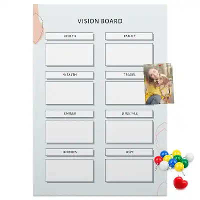 Prikbord van kurk Gezondheidsplanner