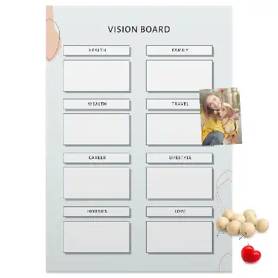Prikbord van kurk Gezondheidsplanner