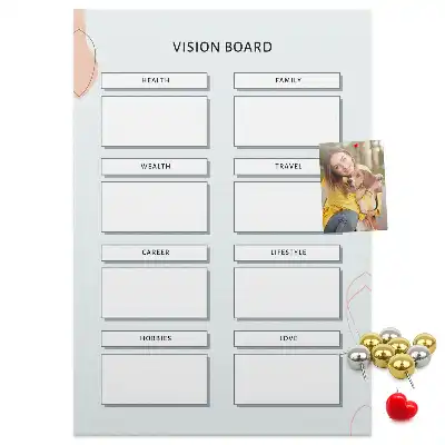 Prikbord van kurk Gezondheidsplanner
