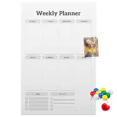 Prikbord van kurk Weekprogramma