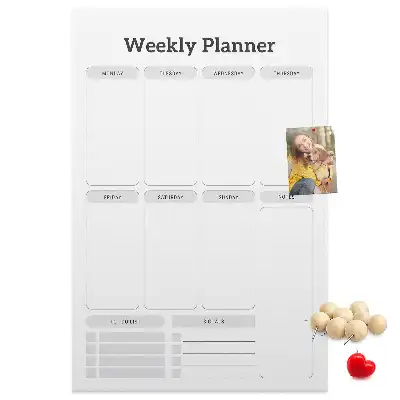 Prikbord van kurk Weekprogramma