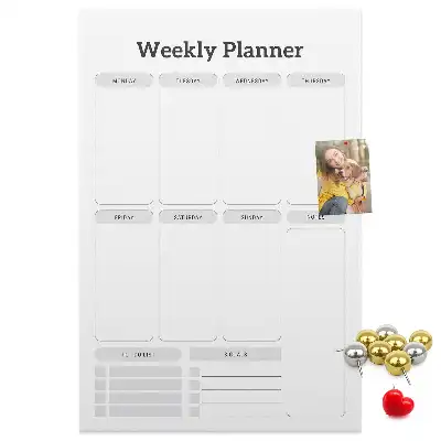 Prikbord van kurk Weekprogramma