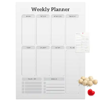 Prikbord van kurk Weekprogramma
