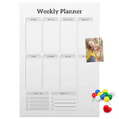 Prikbord van kurk Weekprogramma