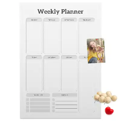 Prikbord van kurk Weekprogramma