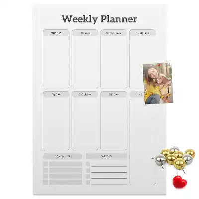 Prikbord van kurk Weekprogramma