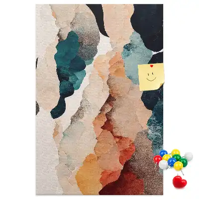 Kurken prikbord met abstracte weergave