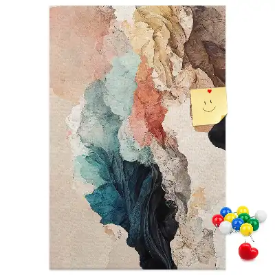 Prikbord met abstracte vlekken