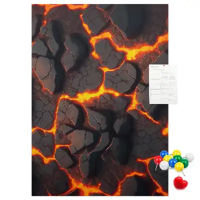 Prikbord Lava afkomstig van de vulkaan