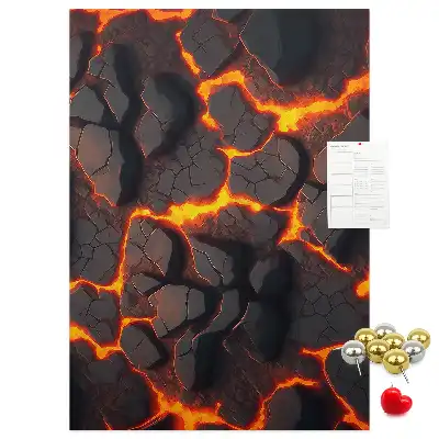 Prikbord Lava afkomstig van de vulkaan
