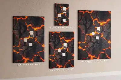 Prikbord Lava afkomstig van de vulkaan