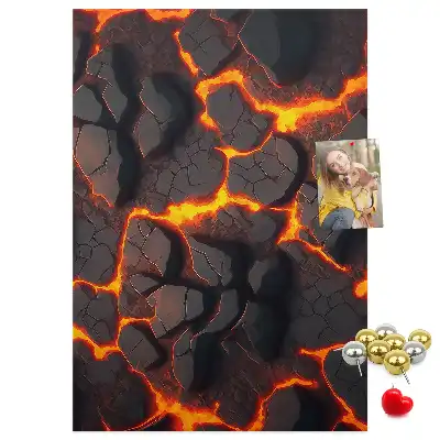 Prikbord Lava afkomstig van de vulkaan