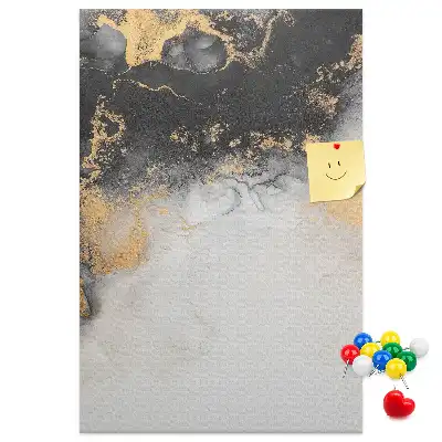 Kurken prikbord met abstract marmer motief