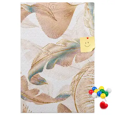Prikbord met vogelveermotief