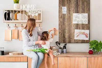 Prikbord van kurk Houten constructie