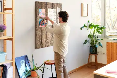 Prikbord van kurk Houten constructie