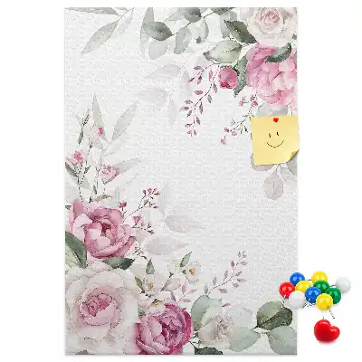 Prikbord met bloemenrand
