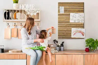 Prikbord van kurk Bamboescheuten