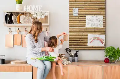 Prikbord van kurk Bamboescheuten