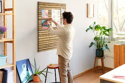 Prikbord van kurk Bamboescheuten