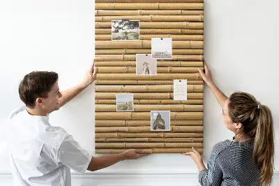 Prikbord van kurk Bamboescheuten