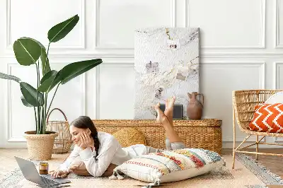 Prikbord van kurk Decoratief marmer