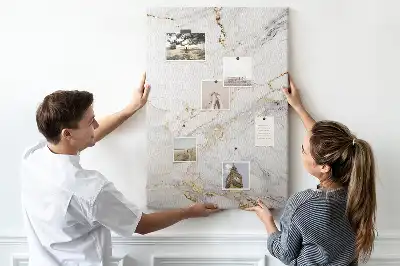 Prikbord van kurk Decoratief marmer