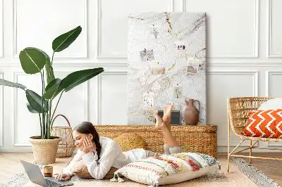 Prikbord van kurk Decoratief marmer