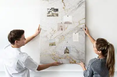 Prikbord van kurk Decoratief marmer