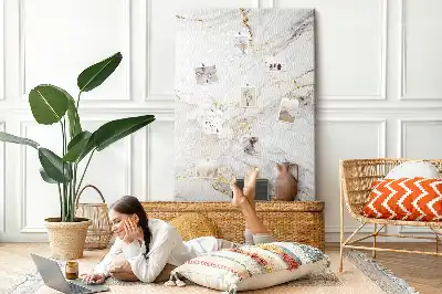 Prikbord van kurk Decoratief marmer