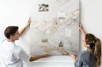 Prikbord van kurk Decoratief marmer