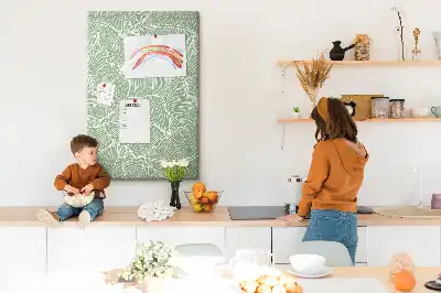 Prikbord van kurk Groot bladmotief